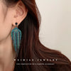 Alloy Geometric Diamond Tassel Earrings