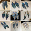 Alloy Geometric Diamond Tassel Earrings