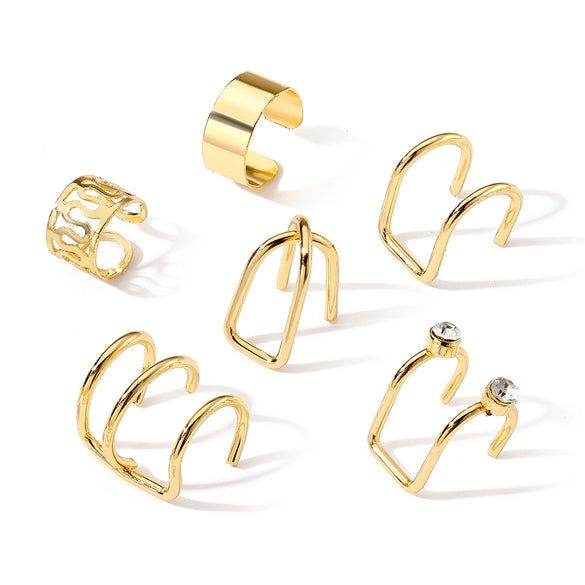 Alloy Geometric Diamond Women's Ear Clip Set