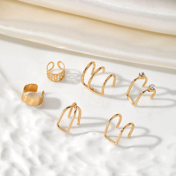 Alloy Geometric Diamond Women's Ear Clip Set