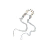 Alloy Geometric Diamondembedded Tassel Long Clavicle Chain Necklace For Women Electroplated Fashion Niche Style