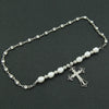 Alloy Geometric Diamondencrusted Cross Pendant Necklace For Women