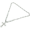 Alloy Geometric Diamondencrusted Cross Pendant Necklace For Women