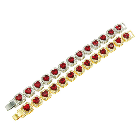 Alloy Geometric Diamondencrusted Love Rhinestone Couple Bracelet