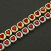 Alloy Geometric Diamondencrusted Love Rhinestone Couple Bracelet