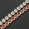 Alloy Geometric Diamondencrusted Love Rhinestone Couple Bracelet