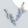 Alloy Geometric Diamondencrusted Rhinestone Long Earrings For Women