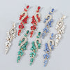 Alloy Geometric Diamondencrusted Rhinestone Long Earrings For Women