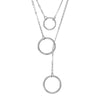 Alloy Geometric Double Ring Highend Necklace For Women With Electroplating Treatment
