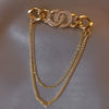 Alloy Geometric Double Ring Tassel Design Electroplated Brooch Women's Accessories