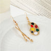 Alloy Geometric Dripping Oil Asymmetric Palette Brush Earrings For Women