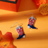 Alloy Geometric Dripping Oil Stud Earrings