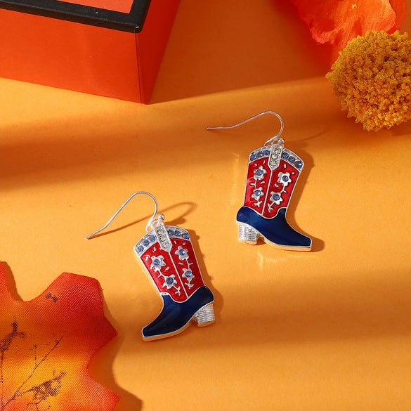 Alloy Geometric Dripping Oil Stud Earrings