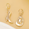 Alloy Geometric Dripping Oil Stud Earrings