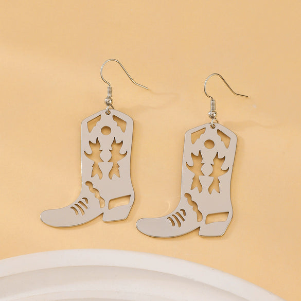 Alloy Geometric Dripping Oil Stud Earrings