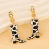 Alloy Geometric Dripping Oil Stud Earrings