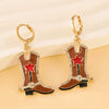 Alloy Geometric Dripping Oil Stud Earrings