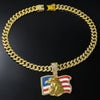 Alloy Geometric Eagle Rhinestone Pendant Necklace For Men