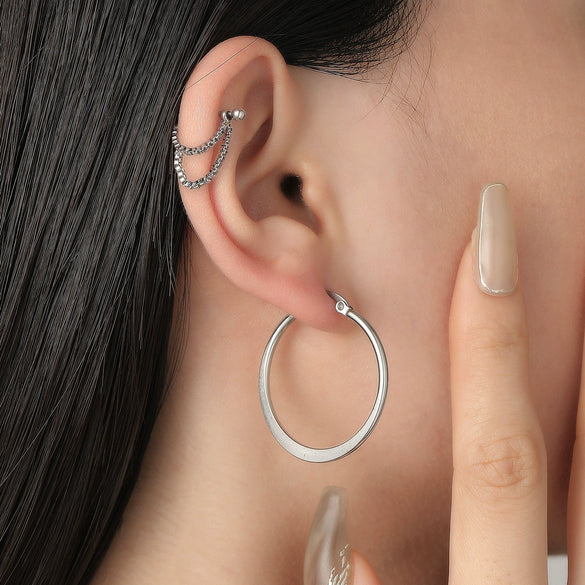 Alloy Geometric Earrings Electroplating Gothic Punk Hiphop Style