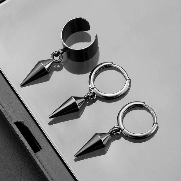 Alloy Geometric Earrings Electroplating Gothic Punk Hiphop Style