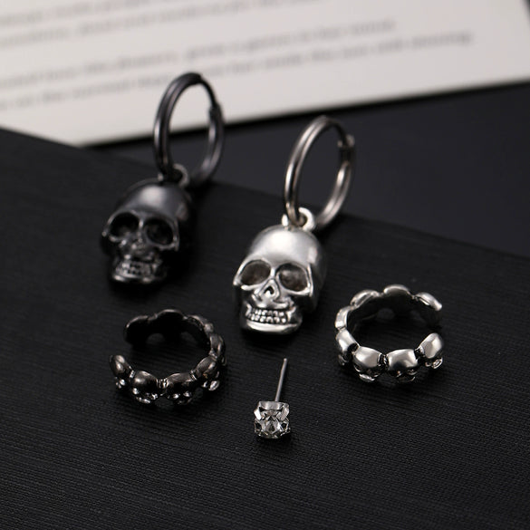 Alloy Geometric Earrings Electroplating Gothic Punk Hiphop Style