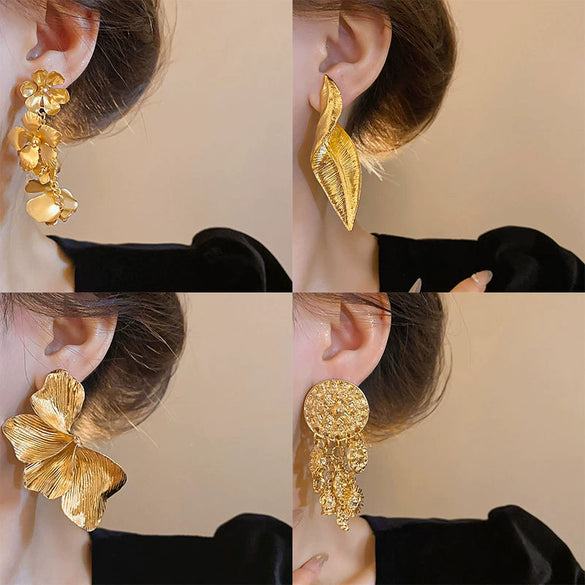 Alloy Geometric Earrings With Electroplating For Women