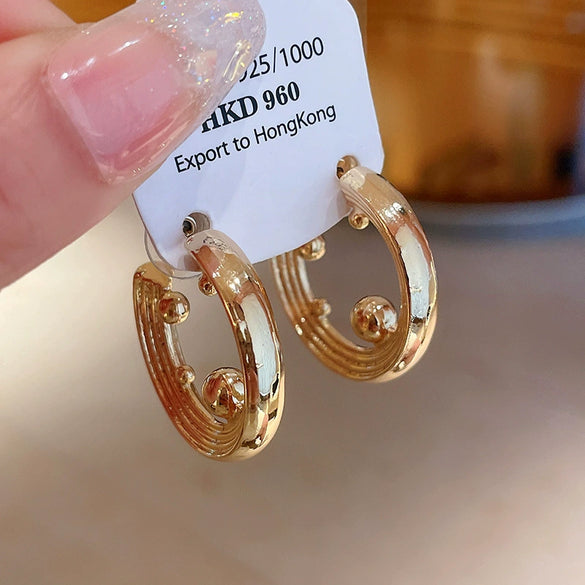 Alloy Geometric Earrings With Electroplating For Women
