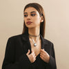 Alloy Geometric Egg Noodle Choker Women's Wax Line Necklace Jewelry