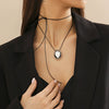 Alloy Geometric Egg Noodle Choker Women's Wax Line Necklace Jewelry
