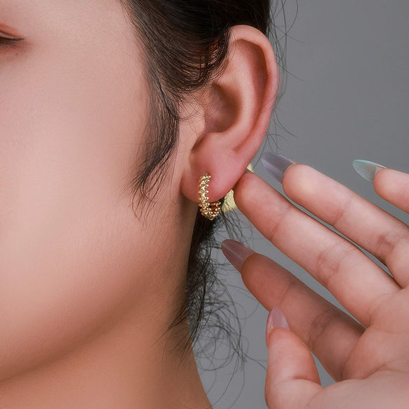Alloy Geometric Electroplated Earrings