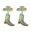 Alloy Geometric Electroplated Earrings