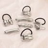 Alloy Geometric Electroplated Elastic Hair Tie Hairpin Headband