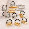 Alloy Geometric Electroplated Elastic Hair Tie Hairpin Headband