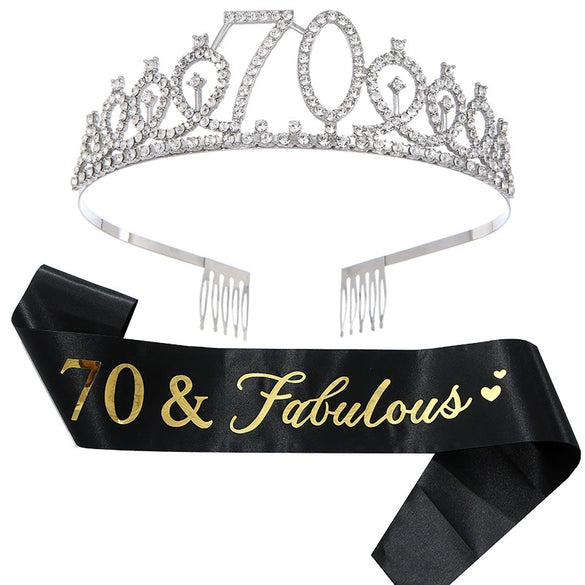 Alloy Geometric Electroplated Hair Band And Shoulder Strap Set For Women