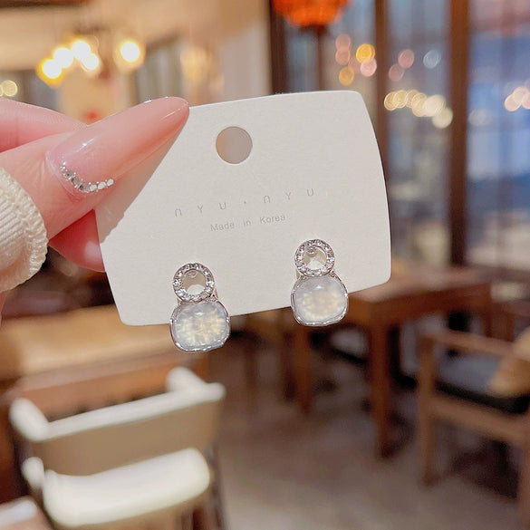 Alloy Geometric Electroplated Light Luxury Earrings For Women