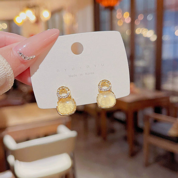 Alloy Geometric Electroplated Light Luxury Earrings For Women