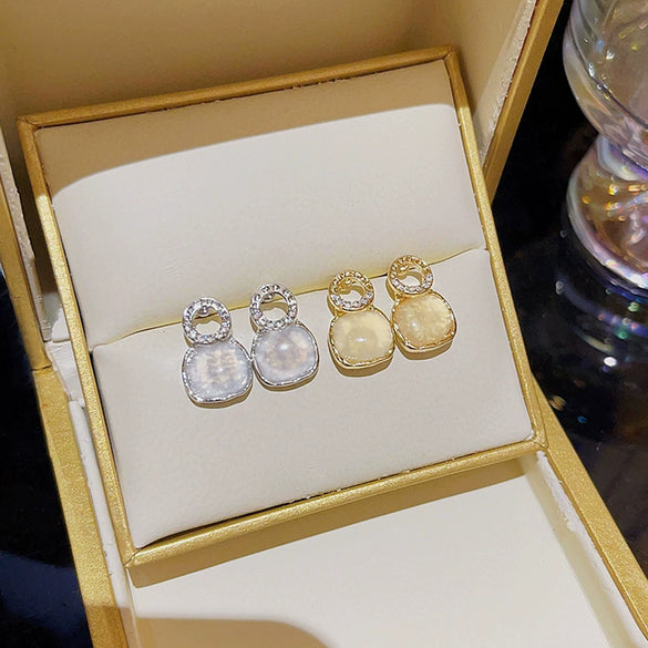 Alloy Geometric Electroplated Light Luxury Earrings For Women