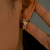 Alloy Geometric Electroplated Microinlaid Zircon Women's Ear Ring Ear Buckle Accessories