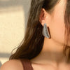 Alloy Geometric Electroplated Punk Style Teardrop Earrings For Women