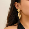 Alloy Geometric Electroplated Punk Style Teardrop Earrings For Women