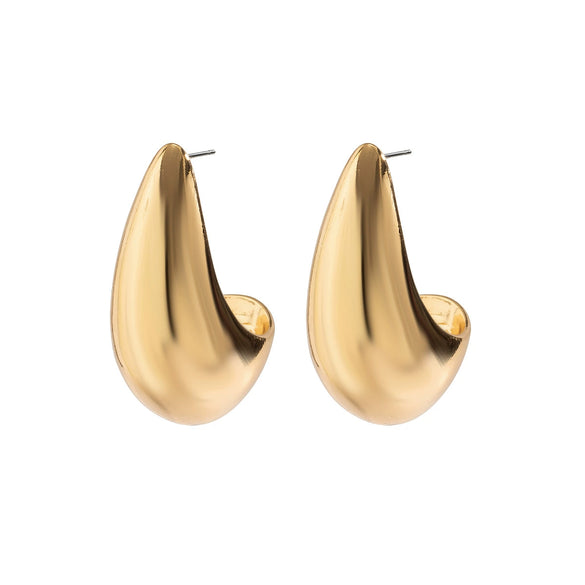 Alloy Geometric Electroplated Punk Style Teardrop Earrings For Women