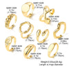 Alloy Geometric Electroplated Round Ring Set