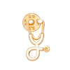 Alloy Geometric Electroplated Stethoscope Brooch Unisex Funny Accessories