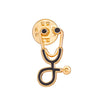 Alloy Geometric Electroplated Stethoscope Brooch Unisex Funny Accessories