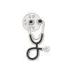 Alloy Geometric Electroplated Stethoscope Brooch Unisex Funny Accessories