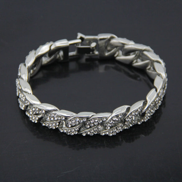 Alloy Geometric Electroplated Unisex Hiphop Bracelet