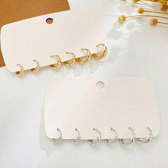 Alloy Geometric Electroplated Unisex Rock Punk Earrings