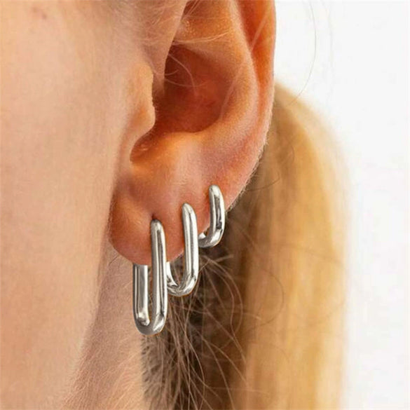 Alloy Geometric Electroplated Unisex Rock Punk Earrings
