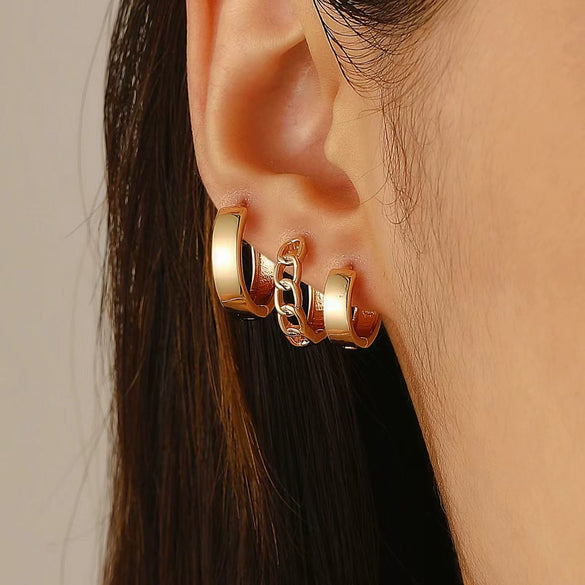 Alloy Geometric Electroplated Unisex Rock Punk Earrings