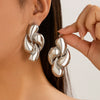 Alloy Geometric Electroplated Women's Exaggerated Water Drop Earrings